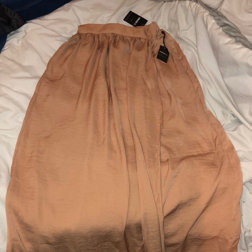 tan maxi skirt